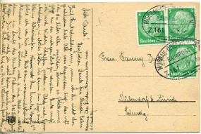 1933, 29.Sep., Ans.-Kte. m. MeF. MURNAU-OBERAMMERGAU BAHNPOST Z.161(Bahnpost-Stpl.) in d...