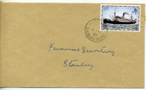 1981, 4.Nov., Bf.m. EF. PORT STANLEY FALKLAND ISLANDS(Handstpl.) nach Stanley. Porto: £0...