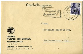 1955, 28.Apr., Drucks.-Bf.m. EF. DRESDEN A24 vv - FORDERT VERNICHTUNG VON ATOMWAFFEN!(Ma...