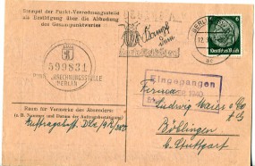 1940, 12.Sep., Kte. m. EF. BERLIN SW11 ac - KAMPF DEM KARTOFFELKÄFER!(Masch.-Werbestpl.)...
