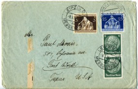 1936, 7.Sep., Bf.m. MiF. MARKKLEEBERG 1.(Handstpl.) über LEIPZIG C2 ap MESSESTADT in d...