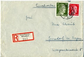 1943, 1.Apr., R-Bf.m. MiF. LEVERKUSEN-WIESDORF e(Handstpl.) nach KREUZTAL (KR SIEGEN ...