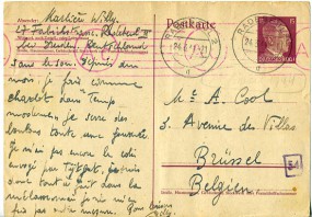 1941, 24.Mrz., 15Pfg.-GA-Kte. RADEBEUL 2 d(Handstpl.) nach Belgien. Porto: RM 0.15. M. r...