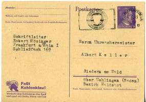 1943, 4.Jun., 6Pfg.-GA-Kte. FRANKFURT (MAIN) II. - EIGENE VORSICHT BESTER UNFALLSCHUTZ(M...