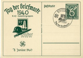 1940, 7.Jan., 6Pfg.-So.-GA-Kte. STUTTGART STADT DER AUSLANDSDEUTSCHEN - TAG DER BRIEFMARK...