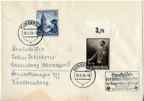 1939, 20.Jun., Bf.m. MiF. FAHRBARES POSTAMT - GAUFAHRT DER ALTEN KÄMPFER DER BAYERISCHEN ...