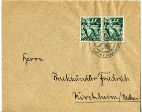 1938, 30.Jan., Bf.m. MeF. STUTTGART STADT DER AUSLANDSDEUTSCHEN - ZUM 30. JANUAR(So.-Stp...