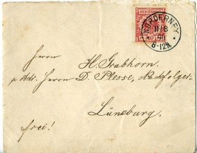 1890, 11.Aug., Bf.m. EF. NORDERNEY **(Handstpl.) nach LÜNEBURG 1 *a. Postlaufzeit: 1 T...