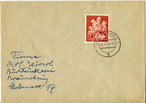 1943, 11.Sep., Bf.m. EF. BRAUNSCHWEIG 1 q(Handstpl.) nach Braunschweig. Porto: RM 0.12(+...