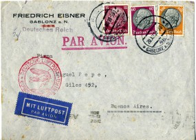 1938, 20.Dez., Lp.-Bf.m. MiF. GABLONZ A.D. NEISSE 1 4b(tschechoslow. Handstpl.) nach BU...