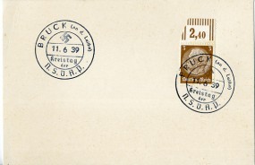 1939, 11.Jun., Kte. m. EF. BRUCK (AN D. LEITHA) - KREISTAG DER N.S.D.A.P.(So.-Stpl.). So...