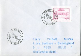 1989, 2.Sep., Bf.m. EF. 2700 SINT-NIKLAAS - 10 JAAR PHILA-WAES(So.-Stpl.) nach Westdeuts...