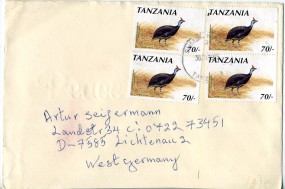 1995, 30.Jan., Bf.m. MeF. SUMBAWANGA D TANZANIA(Handstpl.) nach Deutschland. Porto: 280'...