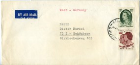 1963, 16.Jul., Lp.-Bf.m. MiF. KILKENNY SOUTH AUST(Handstpl.) nach Westdeutschland. Porto...