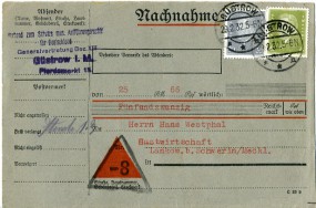1932, 29.Feb., NN-Kte. m. MiF. GÜSTROW **h(Handstpl.) nach Lankow. Porto: RM 0.26.