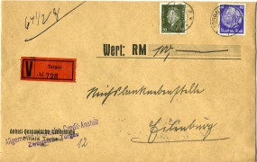 1934, 4.Apr., W-Bf.m. MiF. TORGAU **a(Handstpl.) nach EILENBURG **.. Postlaufzeit: 0 T...