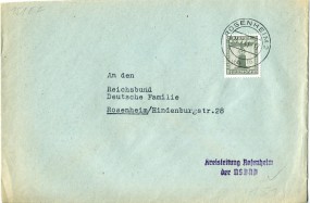 1941, 24.Jul., Bf.m. EF. ROSENHEIM 2 b(Handstpl.) nach Rosenheim. Porto: RM 0.16. Abs.: ...