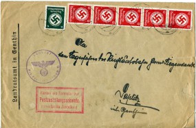 1936, 25.Jun., ZU-Bf.m. MiF. GENTHIN e(Handstpl.) nach Paplitz. Porto: RM 0.66.