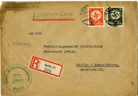 1942, 11.Nov., R-Bf.m. MiF. BERLIN..87 e(Handstpl.) nach BERLIN-RUMMELSBURG a. Postlau...