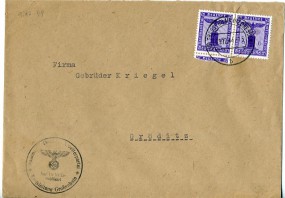 1944, 9.Dez., Bf.m. MeF. (10) GROSSENHAIN (BZ DRESDEN) 1 b(Handstpl.) nach Gröditz. Port...