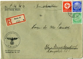 1937, 26.Aug., R-Bf.m. MiF. BERLIN N39 *h(Handstpl.) nach BERLIN-REINICKENDORF-OST 1 f...