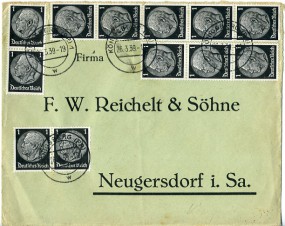 1939, 26.Mrz., Bf.m. MeF. KÖNIGSBERG (PR) 1 w(Handstpl.) nach Neugersdorf. Sonntags gest...
