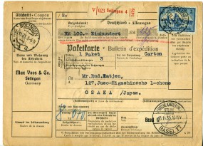 1935, 14.Nov., W-Paketkte. m. MeF. SOLINGEN 4 *a(Handstpl.) über DEUTSCHE KARTIERUNGSST...