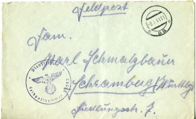 1941, 8.Jan., Feldpost-Bf. *aa*(stumm. poln. Handstpl.) nach Schramberg. Porto: -. Abs.:...