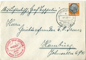 1938, 1.Dez., Zepp.-Bf.m. EF. FRANKFURT (MAIN) e - FLUG- UND LUFTSCHIFFHAFEN RHEIN-MAIN(...
