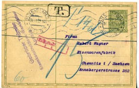 1929, 26.Nov., 50h-GA-Kte. USTÍ NAD LABEM 2 AUSSIG 2(Masch.-Stpl.) nach Deutschland. Por...