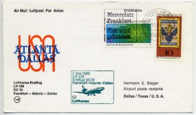 1980, 1.Mai , Lp.-Drucks.-Bf.m. MiF. 6000 FRANKFURT AM MAIN 3 sh - MESSEPLATZ FRANKFURT H...