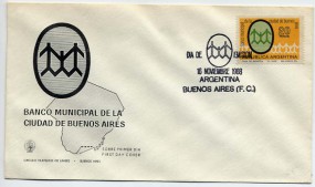 1968, 16.Nov., FDC m. EF. BUENOS AIRES(So.-Stpl.). Klappe festgeklebt.