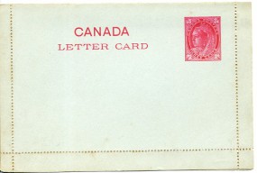 1900, 3¢-GA-Kartenbf. Rand festgeklebt.