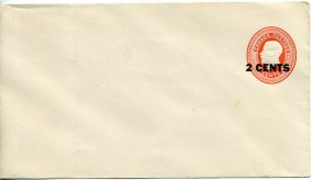 1930, 2¢-GA-Umschlag. Klappe festgeklebt.