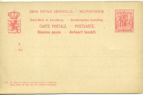 1888, 10c.-GA-Antwort-Kte.