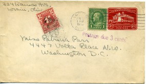 1936, 13.Jun., 2¢-GA-Umschlag m. Zus.-Frankatur. LORAIN OHIO(Masch.-Stpl.) nach Washingt...