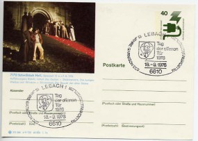 1976, 18.Sep., 40Pfg.-GA-Kte. 6610 LEBACH 1 - 15 JAHRE GARNISON DES FALLSCHIRMJÄGERBTL. 2...